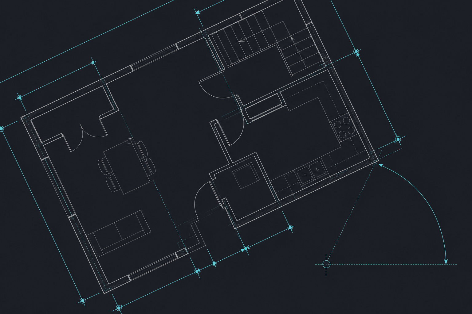 Measure distance and angles on drawings